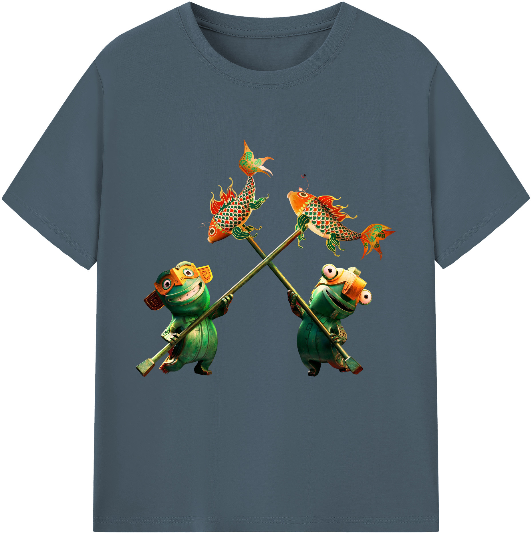 （画像用） Ne Zha 2 ナタ 魔童の大暴れ 綿100％半袖Tシャツ（フロントプリント）